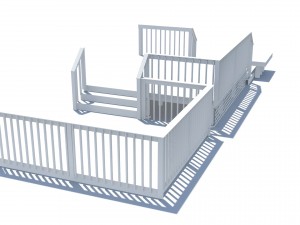 three level deck for house 3D मॉडल