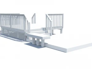 three level deck for house 3D Model