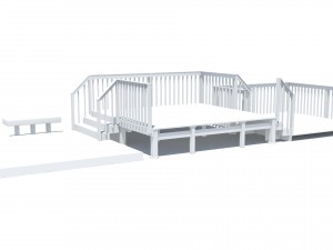 three level deck for house 3D मॉडल