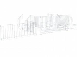 three level deck for house 3D मॉडल