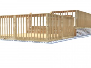 three level deck for house 3D मॉडल