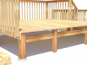 three level deck for house 3D Model