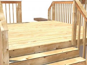 three level deck for house 3D मॉडल