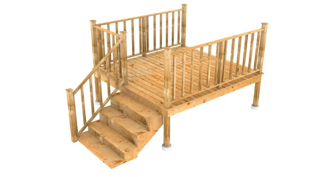 small deck for home 3D Model .c4d .max .obj .3ds .fbx .stl .blend 