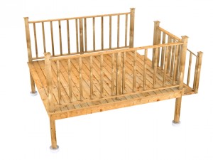 small deck for home Modelo 3D