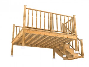 small deck for home Modelo 3D