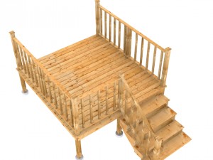 small deck for home Modelo 3D