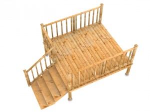 small deck for home Modelo 3D