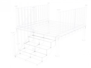 small deck for home Modelo 3D