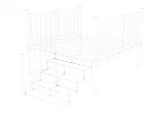 small deck for home 3D Model