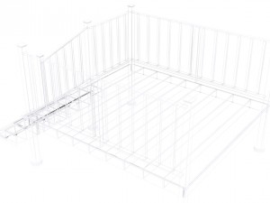 small deck for home Modelo 3D