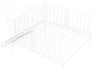 small deck for home 3D Model