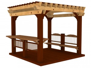 patio gazebo with floor 3D Model