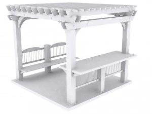 patio gazebo with floor 3D Model