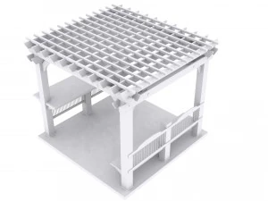 patio gazebo with floor 3D Model