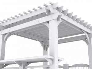 patio gazebo with floor 3D Model