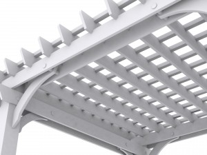 patio gazebo with floor 3D Model