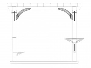 patio gazebo with floor 3D Model