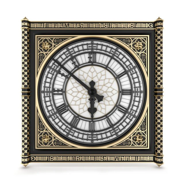 big classical clock luxury 3D Model .c4d .max .obj .3ds .fbx .stl .blend