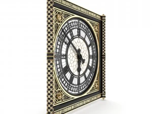 big classical clock luxury 3D Model