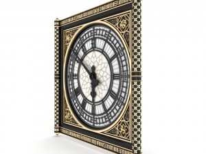 big classical clock luxury 3D Model