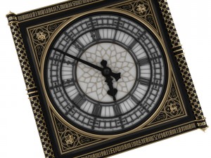 big classical clock luxury 3D Model