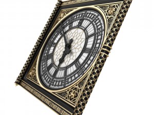 big classical clock luxury 3D Model
