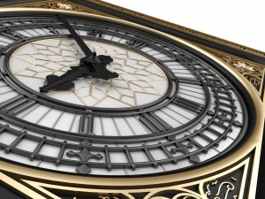 big classical clock luxury 3D Model