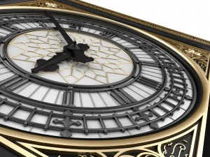 big classical clock luxury 3D Model