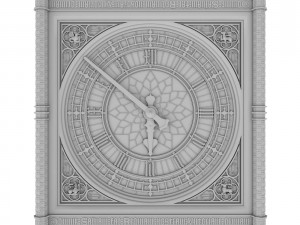 big classical clock luxury 3D Model