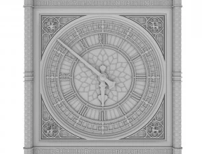 big classical clock luxury 3D Model