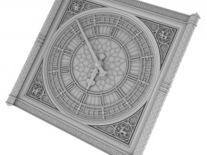 big classical clock luxury 3D Model