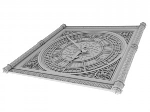big classical clock luxury 3D Model