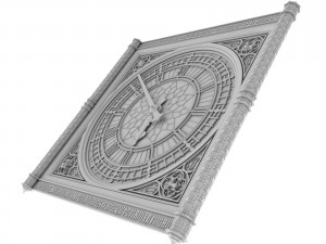 big classical clock luxury 3D Model