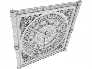 big classical clock luxury 3D Model