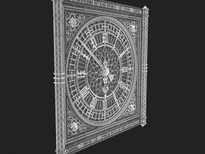 big classical clock luxury 3D Model