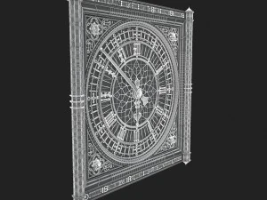 big classical clock luxury 3D Model