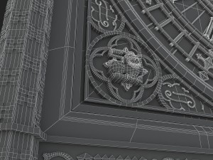 big classical clock luxury 3D Model