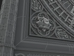 big classical clock luxury 3D Model