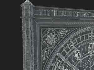 big classical clock luxury 3D Model