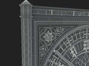 big classical clock luxury 3D Model