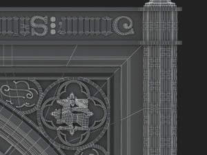 big classical clock luxury 3D Model