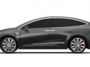 2017 tesla model x solid black - obsidian black metallic Model 3D