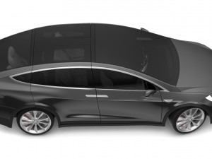 2017 tesla model x solid black - obsidian black metallic Model 3D