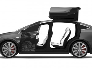 2017 tesla model x solid black - obsidian black metallic Model 3D