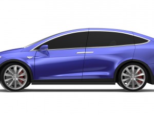 2017 tesla model x deep blue metallic Modèle 3D