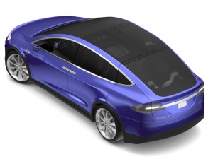 2017 tesla model x deep blue metallic Modèle 3D