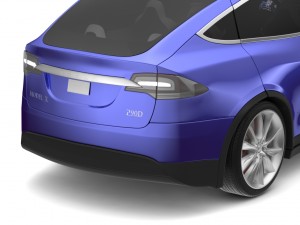 2017 tesla model x deep blue metallic Modèle 3D