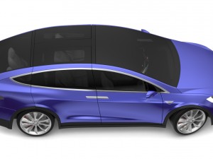 2017 tesla model x deep blue metallic Modèle 3D