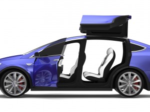 2017 tesla model x deep blue metallic Modèle 3D